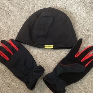 Fleece lined Beanie and gloves